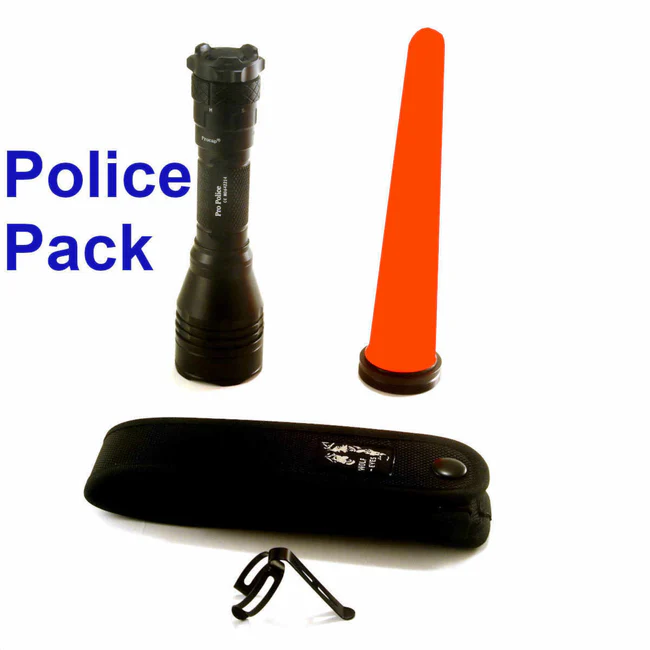 Wolfe Eyes Pro Police Ultra LED rechargeable torch Police pack kit